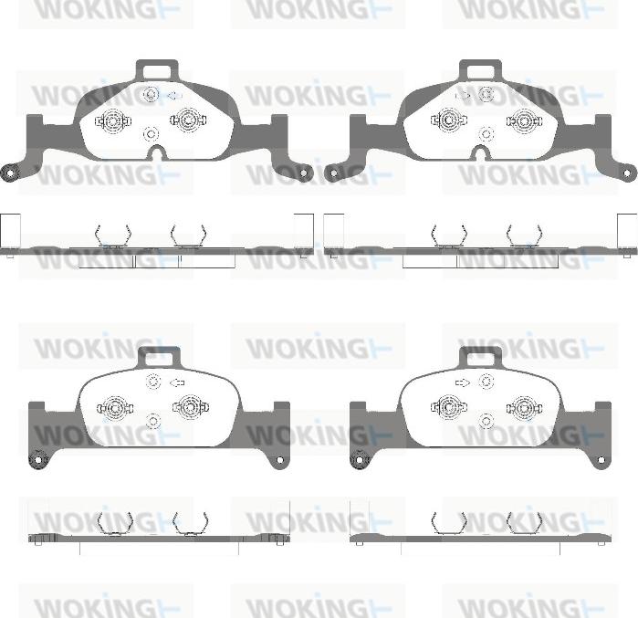 Woking P17913.10 - Комплект спирачно феродо, дискови спирачки vvparts.bg