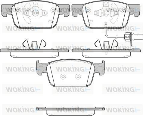 Woking P17923.01 - Комплект спирачно феродо, дискови спирачки vvparts.bg