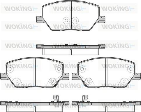 Woking P17403.02 - Комплект спирачно феродо, дискови спирачки vvparts.bg