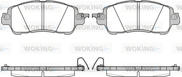 Woking P17563.04 - Комплект спирачно феродо, дискови спирачки vvparts.bg