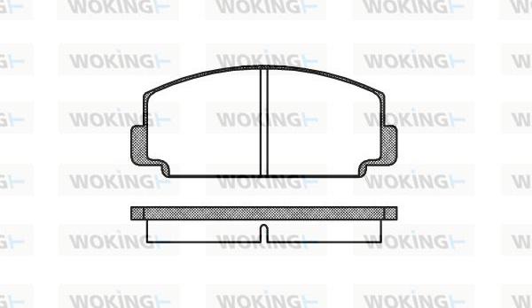 Woking P1753.00 - Комплект спирачно феродо, дискови спирачки vvparts.bg