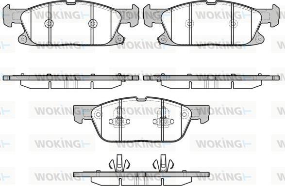 Woking P17573.02 - Комплект спирачно феродо, дискови спирачки vvparts.bg