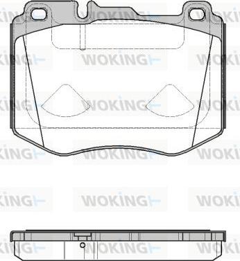 Woking P17043.10 - Комплект спирачно феродо, дискови спирачки vvparts.bg