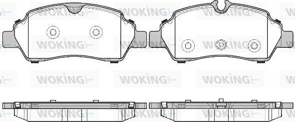 Woking P17053.00 - Комплект спирачно феродо, дискови спирачки vvparts.bg