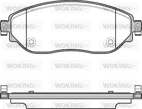 Woking P17173.08 - Комплект спирачно феродо, дискови спирачки vvparts.bg