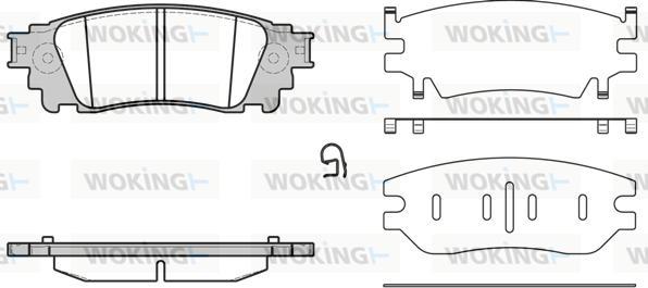 Woking P17363.00 - Комплект спирачно феродо, дискови спирачки vvparts.bg