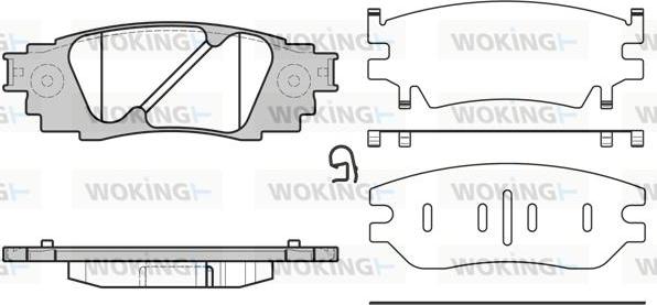Woking P17363.10 - Комплект спирачно феродо, дискови спирачки vvparts.bg