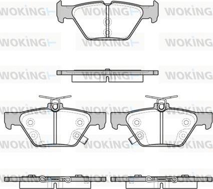 Woking P17383.02 - Комплект спирачно феродо, дискови спирачки vvparts.bg