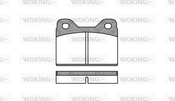 Woking P1733.00 - Комплект спирачно феродо, дискови спирачки vvparts.bg