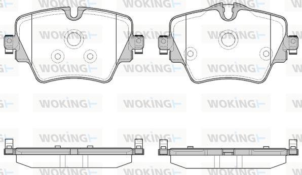 Woking P17253.08 - Комплект спирачно феродо, дискови спирачки vvparts.bg