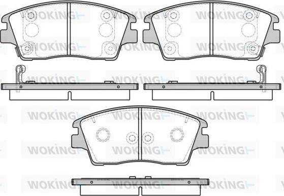 Woking P17763.02 - Комплект спирачно феродо, дискови спирачки vvparts.bg