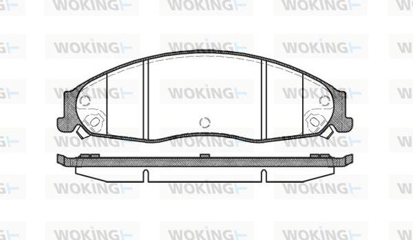 Woking P8553.08 - Комплект спирачно феродо, дискови спирачки vvparts.bg
