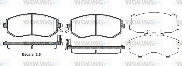 Woking P8513.04 - Комплект спирачно феродо, дискови спирачки vvparts.bg