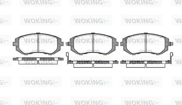 Woking P8513.02 - Комплект спирачно феродо, дискови спирачки vvparts.bg