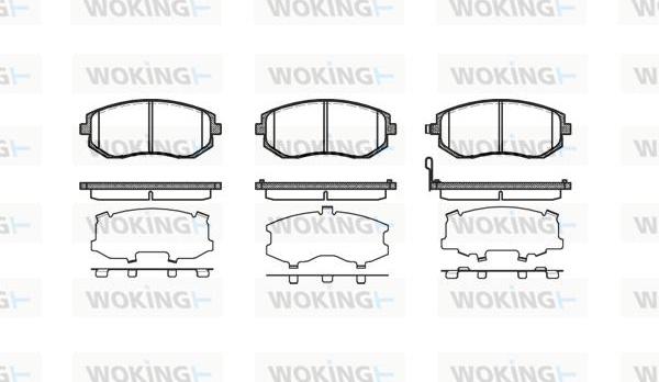 Woking P8513.11 - Комплект спирачно феродо, дискови спирачки vvparts.bg