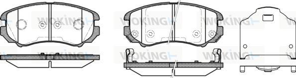 Woking P8533.12 - Комплект спирачно феродо, дискови спирачки vvparts.bg