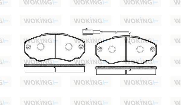 Woking P8603.01 - Комплект спирачно феродо, дискови спирачки vvparts.bg