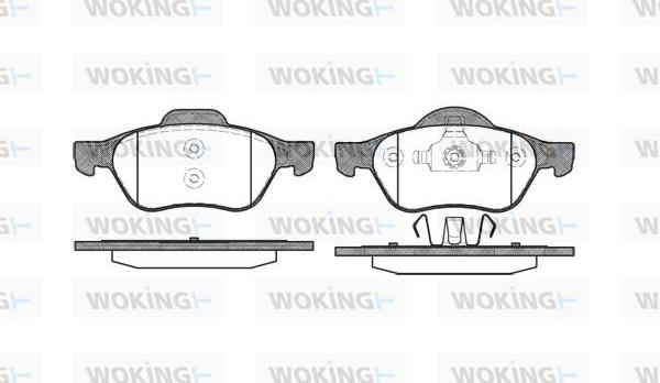 Woking P8623.00 - Комплект спирачно феродо, дискови спирачки vvparts.bg