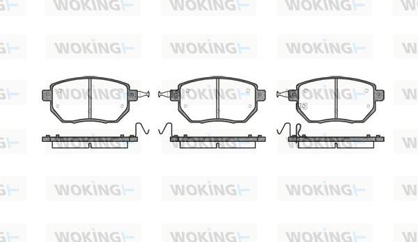 Woking P8853.02 - Комплект спирачно феродо, дискови спирачки vvparts.bg