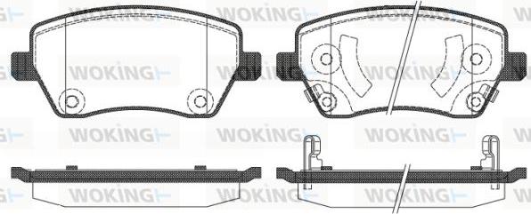 Woking P8873.02 - Комплект спирачно феродо, дискови спирачки vvparts.bg