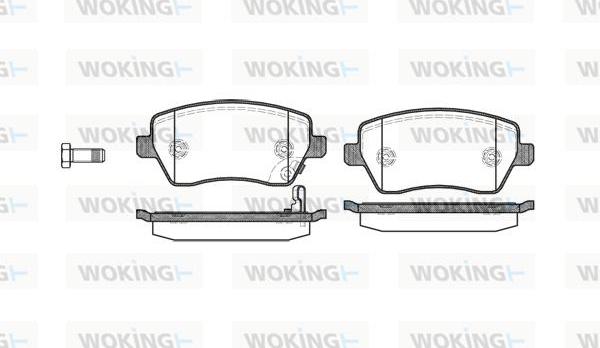 Woking P8873.11 - Комплект спирачно феродо, дискови спирачки vvparts.bg