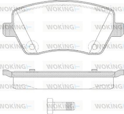 Woking P8873.22 - Комплект спирачно феродо, дискови спирачки vvparts.bg