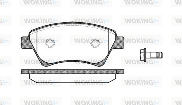 Woking P8763.00 - Комплект спирачно феродо, дискови спирачки vvparts.bg