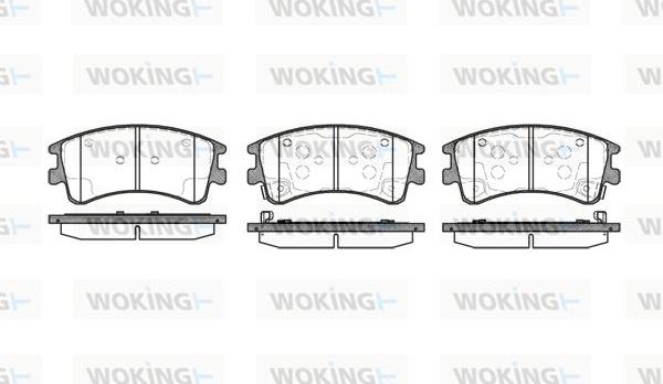 Woking P8703.02 - Комплект спирачно феродо, дискови спирачки vvparts.bg