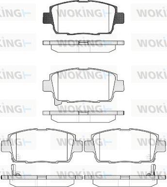 Woking P8713.42 - Комплект спирачно феродо, дискови спирачки vvparts.bg