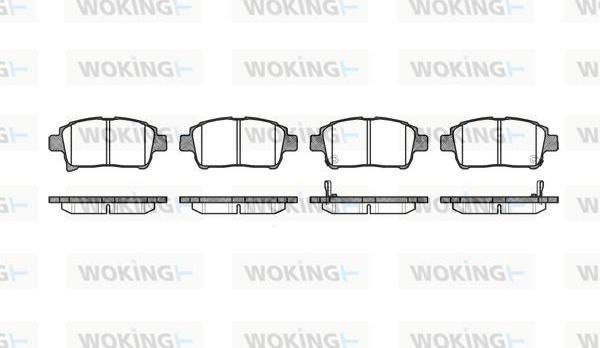 Woking P8713.02 - Комплект спирачно феродо, дискови спирачки vvparts.bg