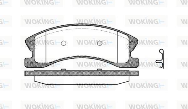 Woking P8733.02 - Комплект спирачно феродо, дискови спирачки vvparts.bg