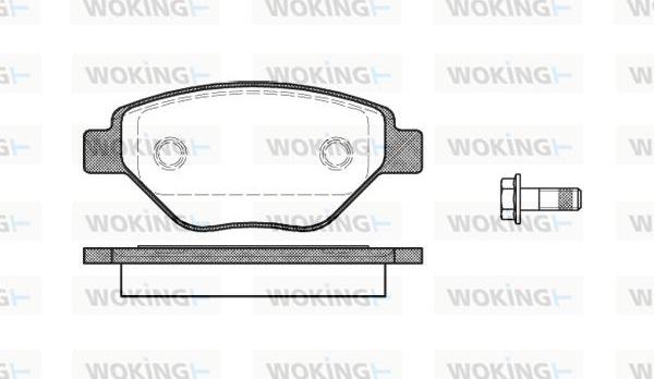 Woking P8773.00 - Комплект спирачно феродо, дискови спирачки vvparts.bg
