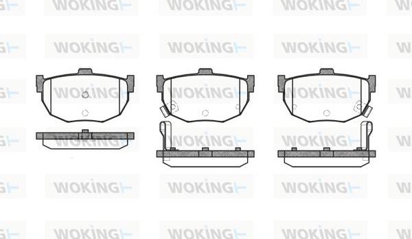Woking P3943.12 - Комплект спирачно феродо, дискови спирачки vvparts.bg