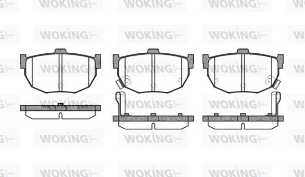 Woking P3943.32 - Комплект спирачно феродо, дискови спирачки vvparts.bg