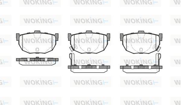 Woking P3943.22 - Комплект спирачно феродо, дискови спирачки vvparts.bg