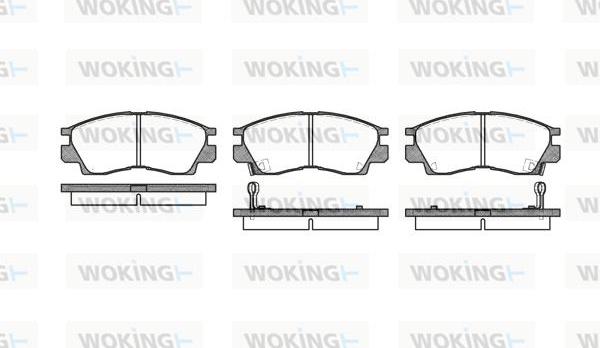 Woking P3903.02 - Комплект спирачно феродо, дискови спирачки vvparts.bg