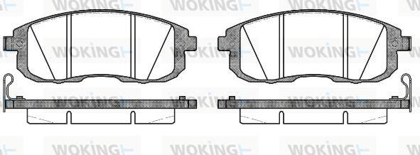 Woking P3933.14 - Комплект спирачно феродо, дискови спирачки vvparts.bg