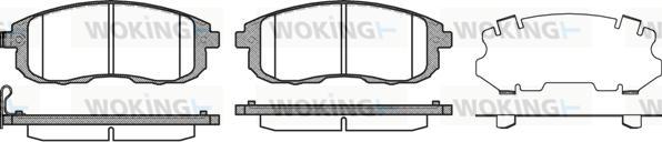 Woking P3933.11 - Комплект спирачно феродо, дискови спирачки vvparts.bg