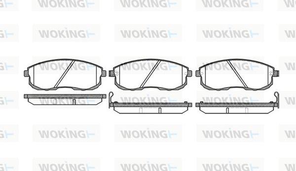 Woking P3933.12 - Комплект спирачно феродо, дискови спирачки vvparts.bg