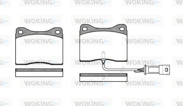 Woking P3493.02 - Комплект спирачно феродо, дискови спирачки vvparts.bg