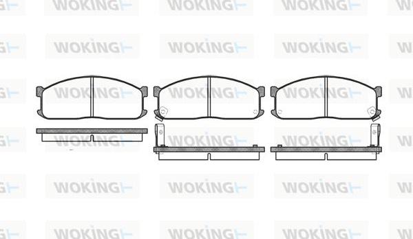 Woking P3443.02 - Комплект спирачно феродо, дискови спирачки vvparts.bg