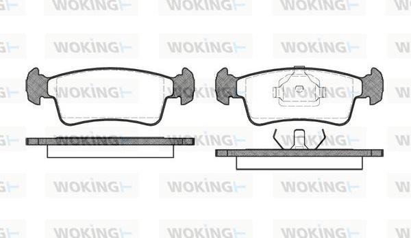 Woking P3403.00 - Комплект спирачно феродо, дискови спирачки vvparts.bg