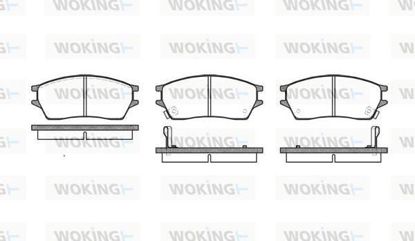 Woking P3433.02 - Комплект спирачно феродо, дискови спирачки vvparts.bg