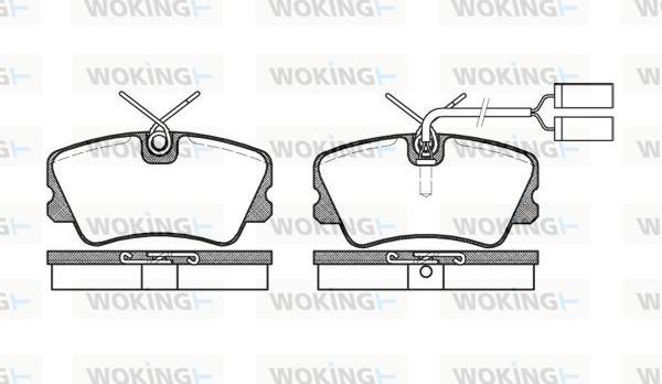 Woking P3593.02 - Комплект спирачно феродо, дискови спирачки vvparts.bg