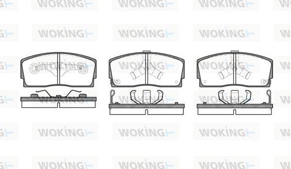 Woking P3543.02 - Комплект спирачно феродо, дискови спирачки vvparts.bg