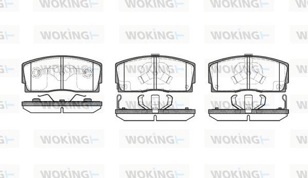 Woking P3543.12 - Комплект спирачно феродо, дискови спирачки vvparts.bg