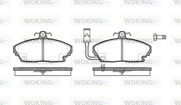 Woking P3503.01 - Комплект спирачно феродо, дискови спирачки vvparts.bg