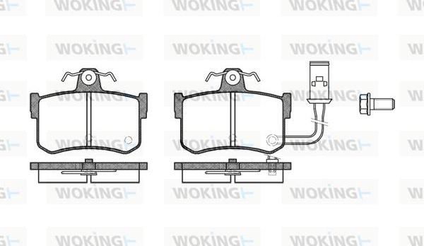 Woking P3513.01 - Комплект спирачно феродо, дискови спирачки vvparts.bg