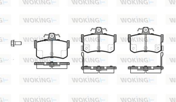 Woking P3513.12 - Комплект спирачно феродо, дискови спирачки vvparts.bg