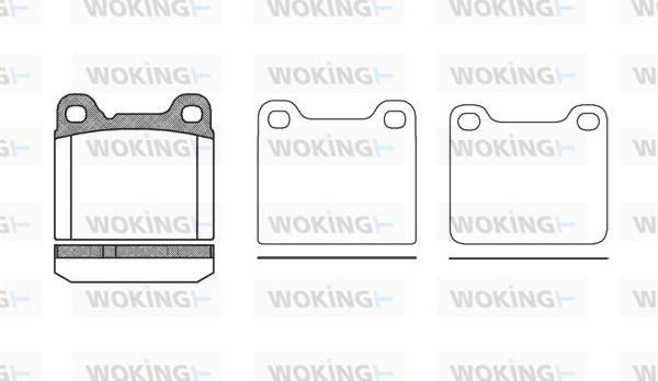 Woking P3573.20 - Комплект спирачно феродо, дискови спирачки vvparts.bg